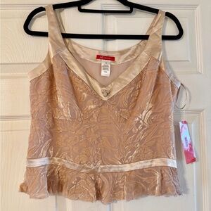 NWT Anne Klein Vintage Velvet Sleeveless Top Pink size 10